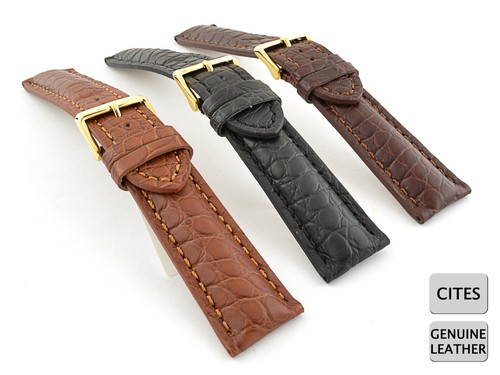 Echt alligator uhrenarmband - echt,