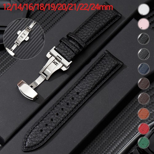 Echtleder uhrenarmband braun - uhrenarmband,